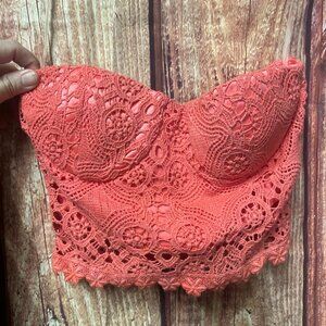 Pink/Orange womans corset top size 2 (027)
